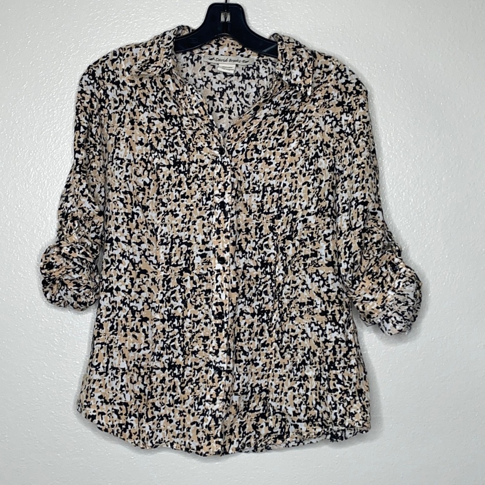 David Brooks Multicolor Button Down Shirt sz Small Linen